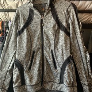 Super cute Athletic jacket gray with black mesh